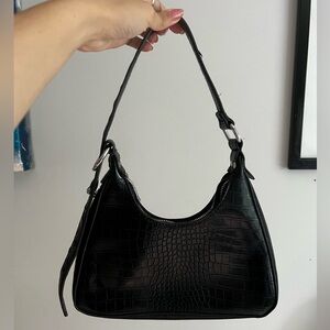 Black Vegan Snake Skin Purse | Vintage